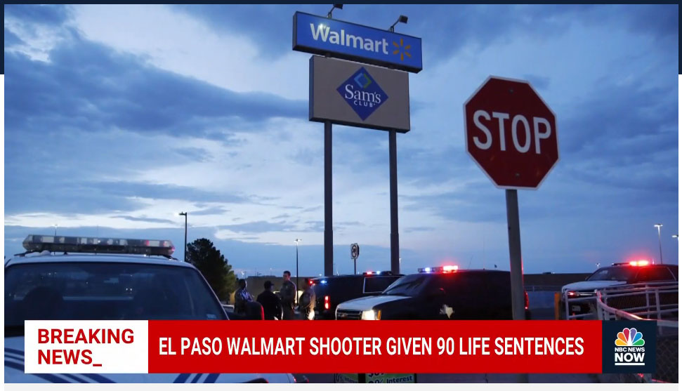 El Paso Walmart mass shooter sentenced to 90 consecutive life terms