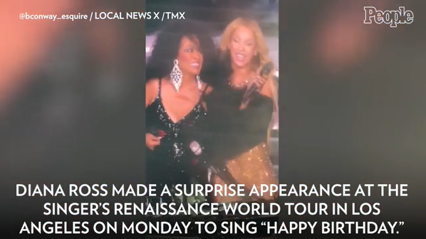 Diana Ross Sings Happy Birthday to Beyoncé at Los Angeles Tour Stop