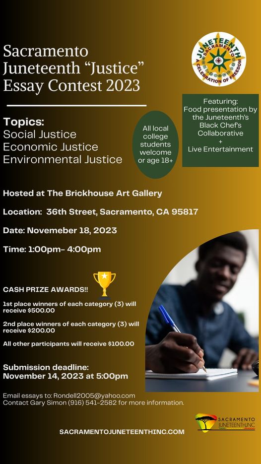 Sacramento Juneteenth “Justice” Essay Contest 2023