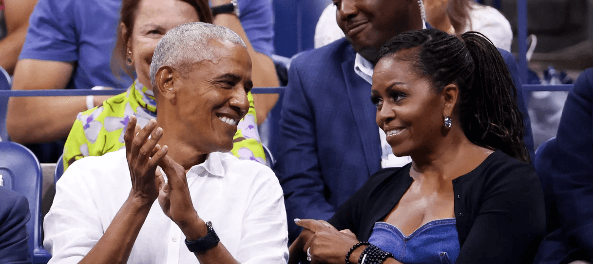 Barack and Michelle Obama Surprise Crowd at Rustin Screening