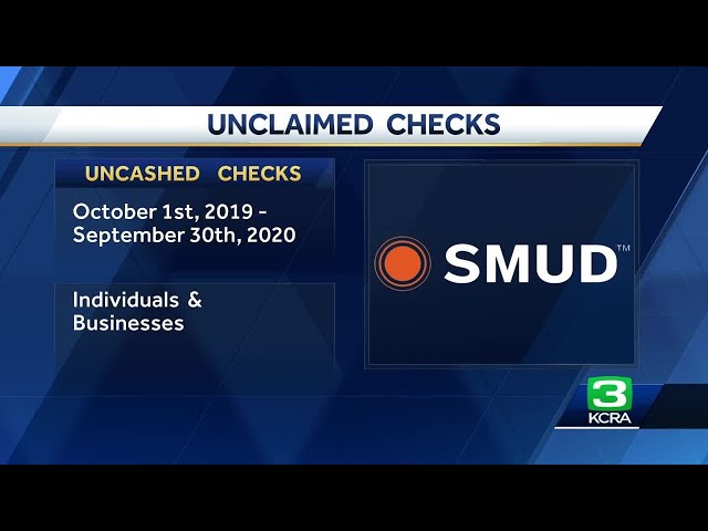 SMUD lists Unclaimed Checks on its Website