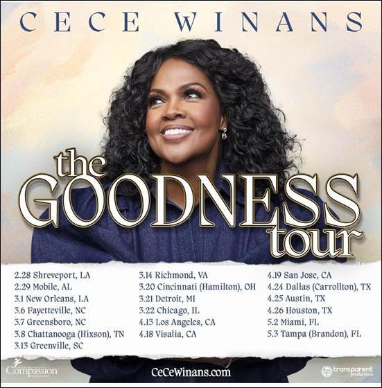CECE WINANS ANNOUNCES THE GOODNESS TOUR COMING SPRING 2024