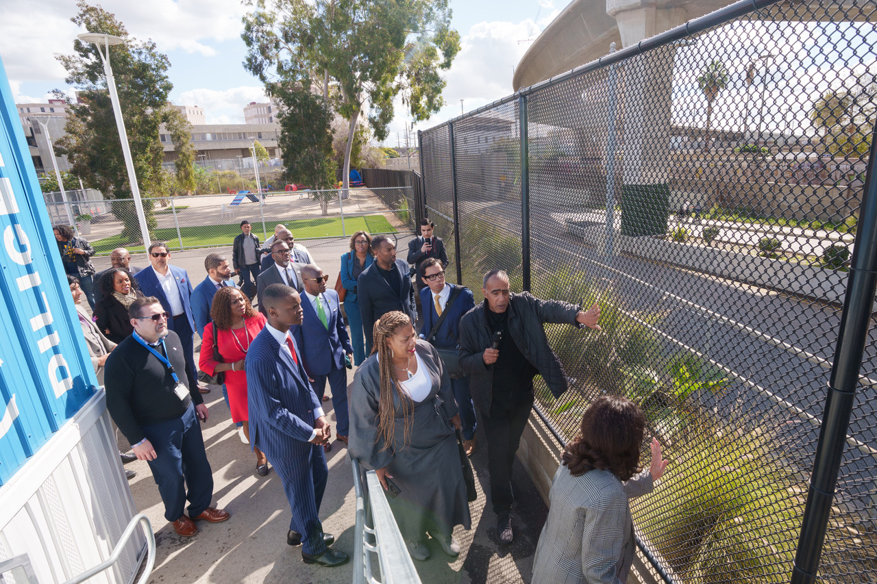 Black Mayors Tour Innovative Housing, Mental Health Complex  in LA 
