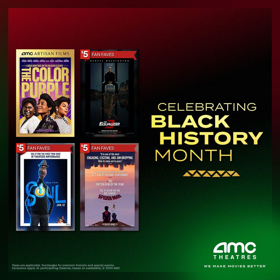 AMC Theatres offer $5 tickets to fan favorites to celebrate Black History Month
