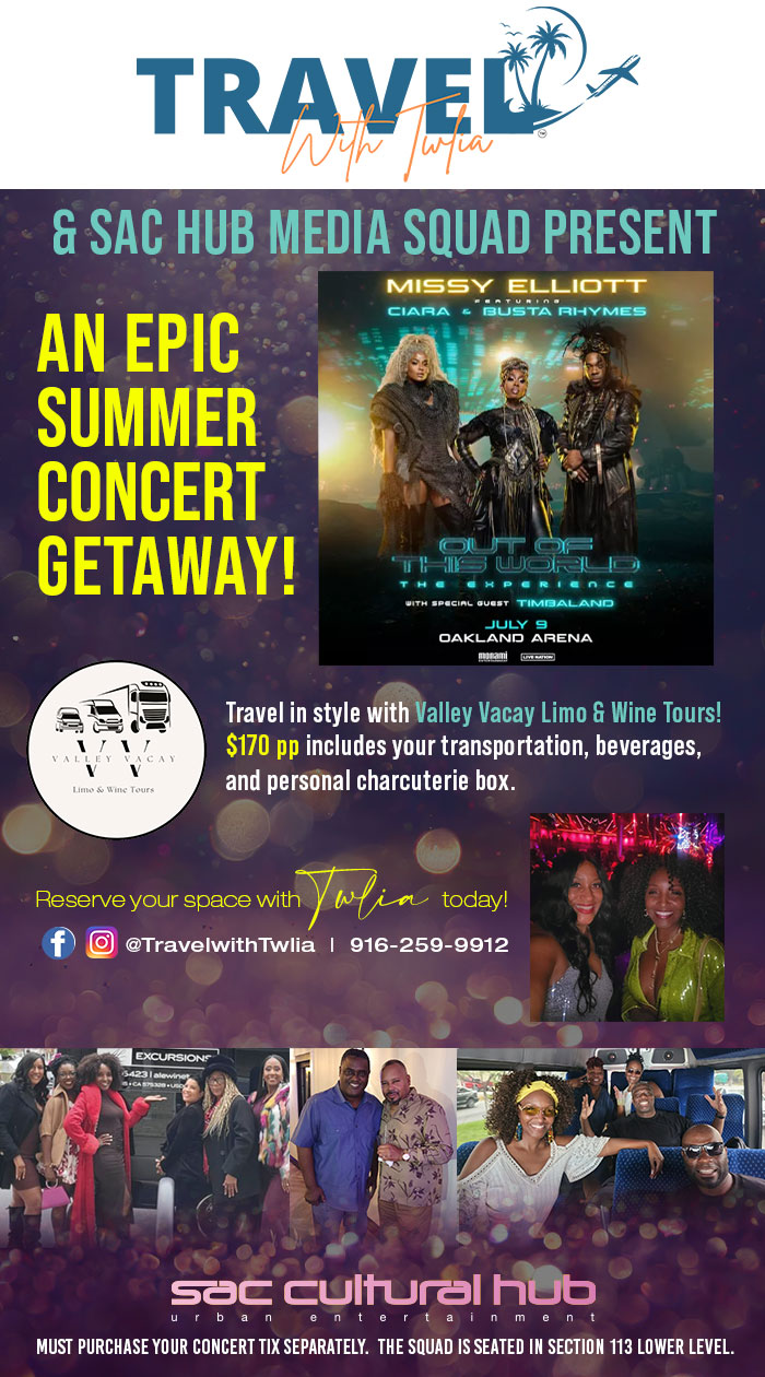 July 9 |  Travel with Twlia to Missy Elliott’s ‘OUT OF THIS WORLD’ concert
